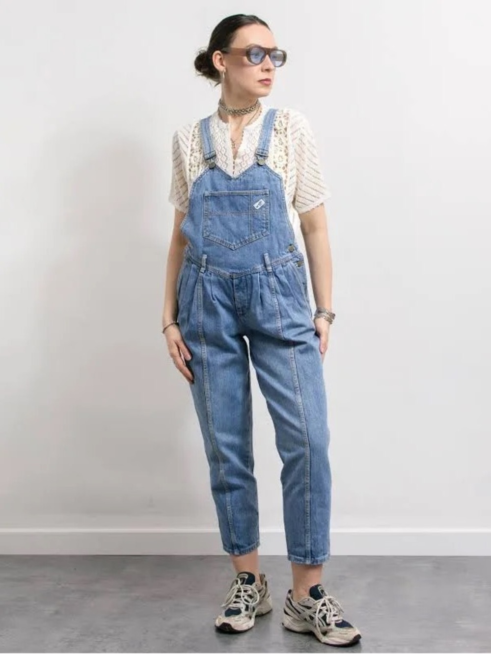 Vintage Guess Pleated Denim Overalls